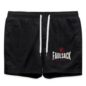 Faulsack ultras (white) - Badeshorts - Schwarz - Vorne - AI Model Male 185 light (185cm)