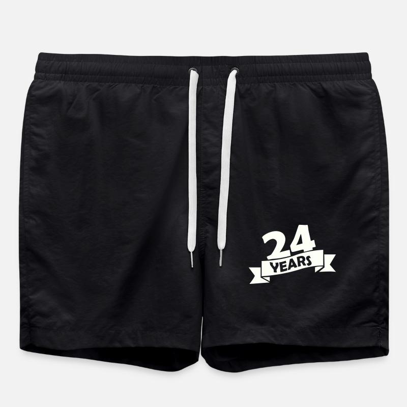 24_years - Swim Trunks - black