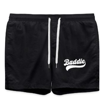 Bösewicht - Badeshorts - Schwarz - Vorne - AI Model Male 185 light (185cm)