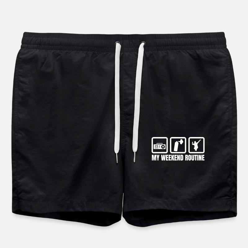 Breakdancer Weekend - Swim Trunks - black