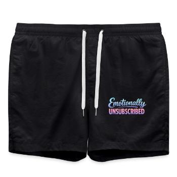 Sarcasme déconnecté émotionnellement Femmes drôles - Short de bain - noir - Devant - AI Model Male 185 light (185cm)