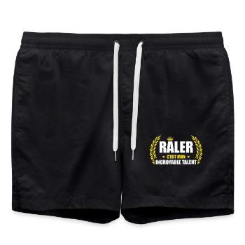 Râler c'est mon incroyable talent – humour râleur - Short de bain - noir - Devant - AI Model Male 185 light (185cm)