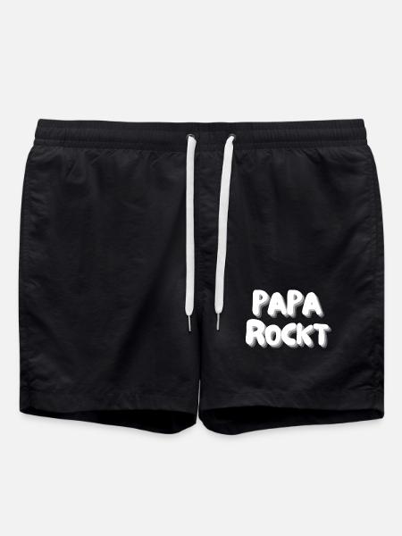 Daddy Rocks - Swim Trunks - black