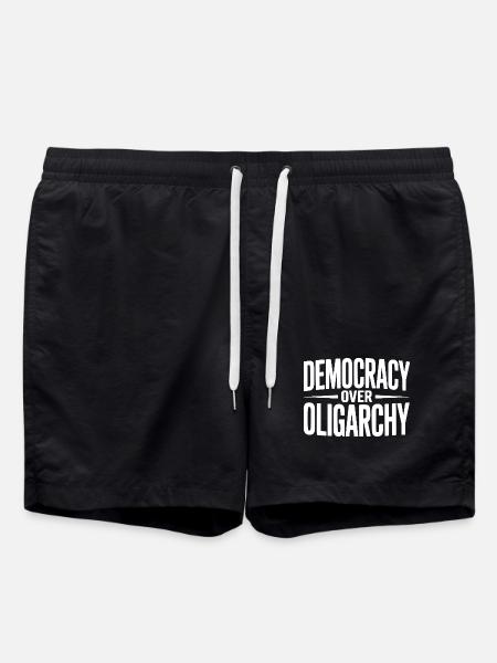 Democracy over Oligarchy - Swim Trunks - black