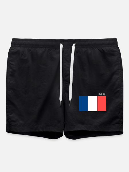 Rugby Drapeau Français - Short de bain - noir