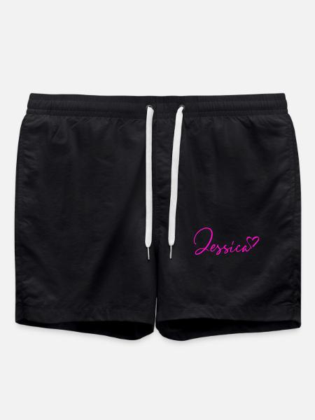 Jessica Signature Neon Pink - Swim Trunks - black