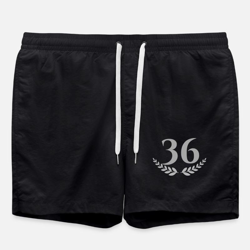 36 - Short de bain - noir