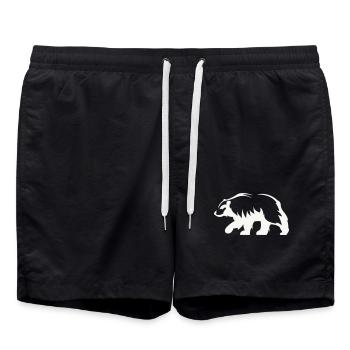 Silhouette d’ours - Short de bain - noir - Devant - AI Model Male 185 light (185cm)