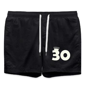 30_krone - Badeshorts - Schwarz - Vorne - AI Model Male 185 light (185cm)