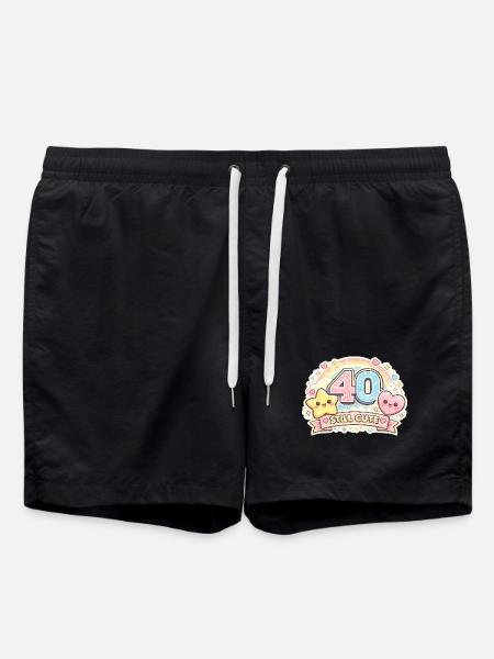 40 Still Cute – Kawaii Cheers - Swim Trunks - black