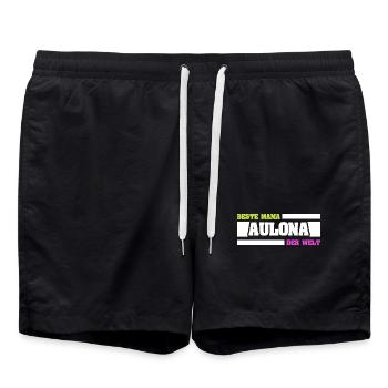Beste Mama Alona der Welt - Badeshorts - Schwarz - Vorne - AI Model Male 185 light (185cm)