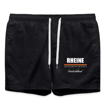 Rheine - Badeshorts - Schwarz - Vorne - AI Model Male 185 light (185cm)