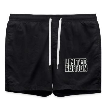 Édition limitée : Geometric Contour - Short de bain - noir - Devant - AI Model Male 185 light (185cm)