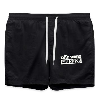 DAS WARS Abi 2026 - Badeshorts - Schwarz - Vorne - AI Model Male 185 light (185cm)