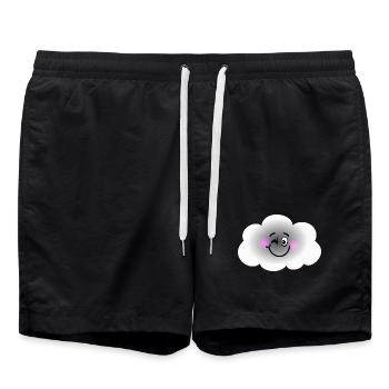 Glückliche Wolke - Badeshorts - Schwarz - Vorne - AI Model Male 185 light (185cm)