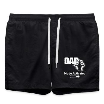 Dad Mode Activated Shirt Funny Father Gift - Badeshorts - Schwarz - Vorne - AI Model Male 185 light (185cm)