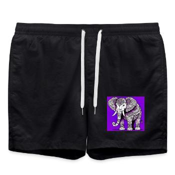 elephant - Swim Trunks - black - Front - AI Model Male 185 light (185cm)
