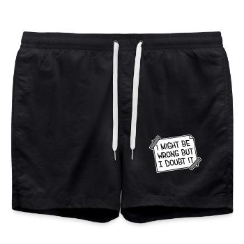 Je peux me tromper mais j’en doute. Drôle. Sarcastique. - Short de bain - noir - Devant - AI Model Male 185 light (185cm)