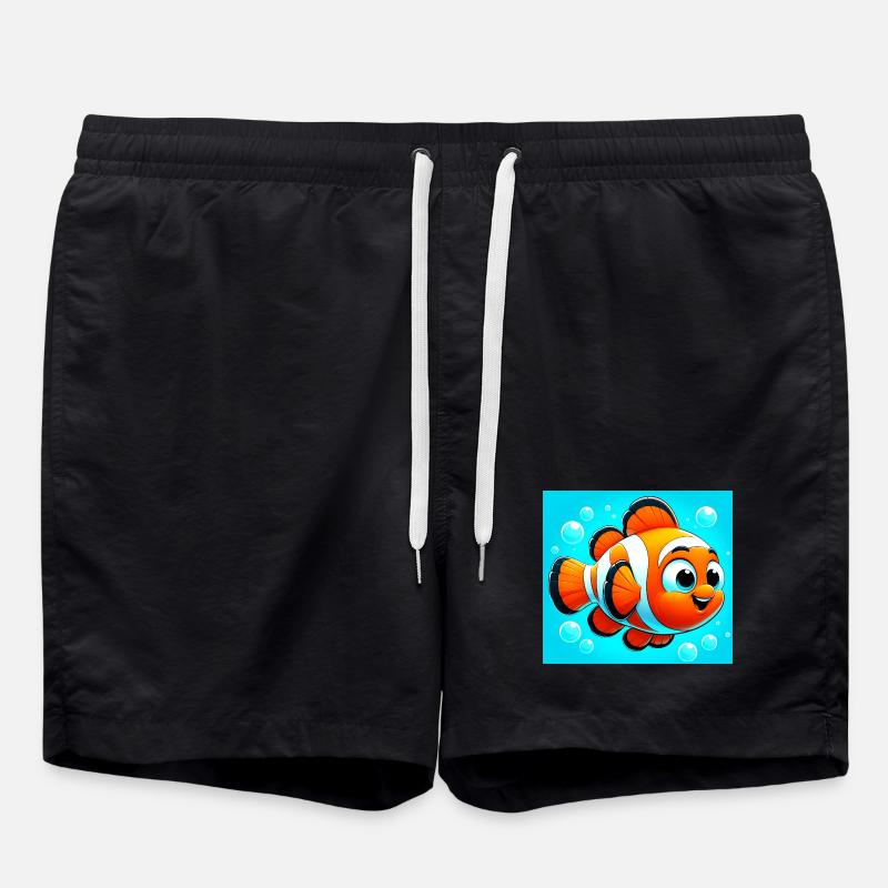 Clownfisch - Badeshorts - Schwarz