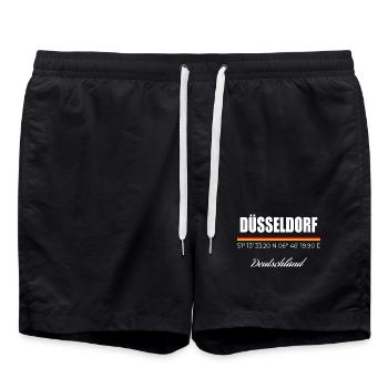 Düsseldorf - Badeshorts - Schwarz - Vorne - AI Model Male 185 light (185cm)