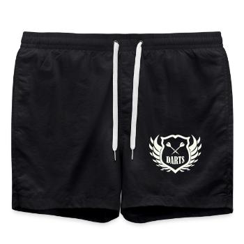 darts_shield - Badeshorts - Schwarz - Vorne - AI Model Male 185 light (185cm)