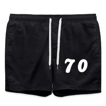 70. 70 ANS. 70e ANNIVERSAIRE. ANNIVERSAIRE 70 ANS. - Short de bain - noir - Devant - AI Model Male 185 light (185cm)