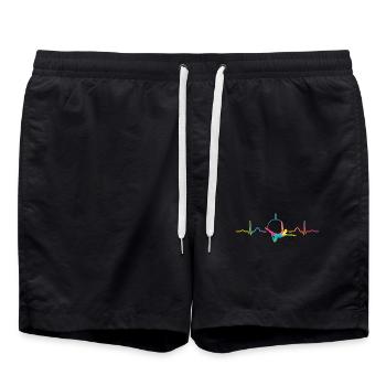 Aerialist Heartbeat Aerial Ring Lyra Luftring - Badeshorts - Schwarz - Vorne - AI Model Male 185 light (185cm)