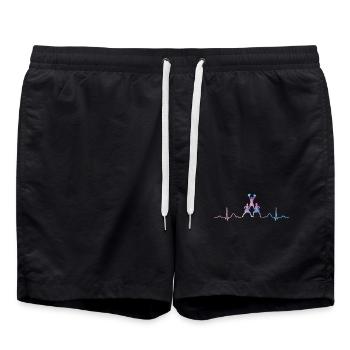Cheerleader Cheer Mom Cheerleading - Badeshorts - Schwarz - Vorne - AI Model Male 185 light (185cm)