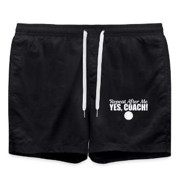 Repeat After Me Yes Coach - Short de bain - noir - Devant - AI Model Male 185 light (185cm)