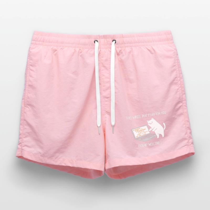 Code cat explains tasks Swim Trunks