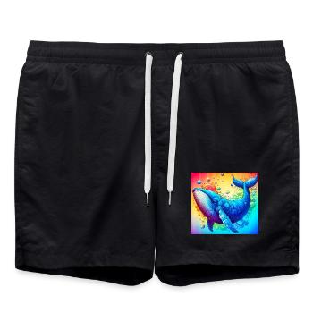 baleine - Short de bain - noir - Devant - AI Model Male 185 light (185cm)