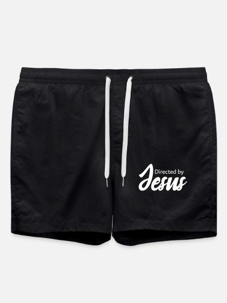 Regie_Jesus Statement - Swim Trunks - black