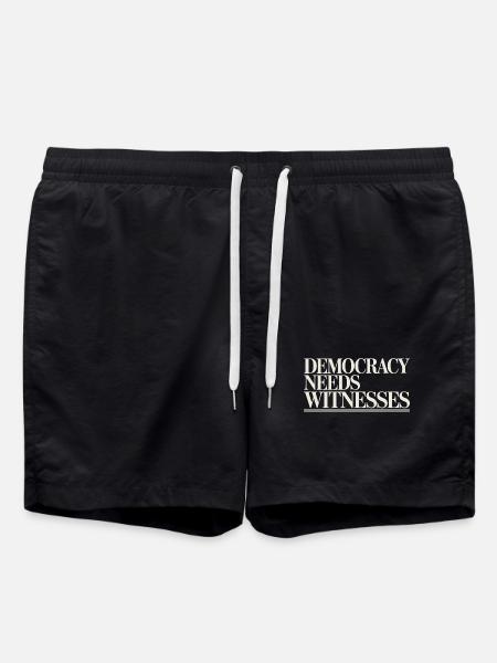 Democracy Needs Witnesses Press Freedom - Swim Trunks - black