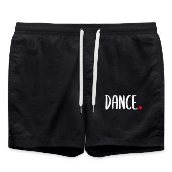 Dance Heart – Design minimaliste pour les amateurs de danse - Short de bain - noir - Devant - AI Model Male 185 light (185cm)