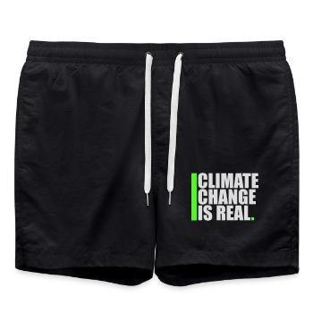 Le changement climatique est la véritable science du changement climatique - Short de bain - noir - Devant - AI Model Male 185 light (185cm)