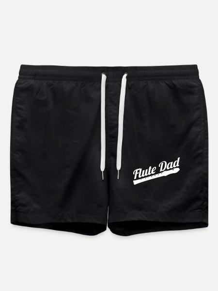 Flute player dad - Swim Trunks - black