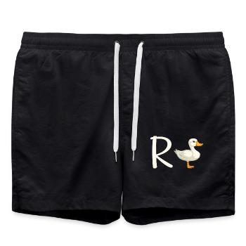 Pension avec canard - Short de bain - noir - Devant - AI Model Male 185 light (185cm)