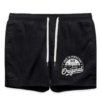 June 1970 – Legend of the Peaks and Mountains - Swim Trunks - black - Front - AI Model Male 185 light (185cm)