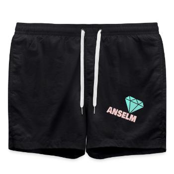 Diamant Anselm - Short de bain - noir - Devant - AI Model Male 185 light (185cm)