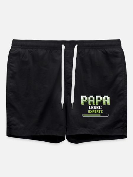 Papa Level Up Experte Gaming - Badeshorts - Schwarz