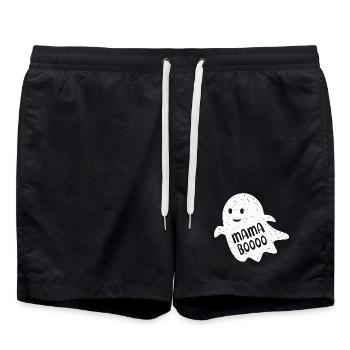 Ghost Ghost Costume Mom Halloween Ghosts - Swim Trunks - black - Front - AI Model Male 185 light (185cm)