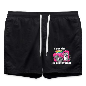 Disco Raccoons : Rainbow Fun - Short de bain - noir - Devant - AI Model Male 185 light (185cm)