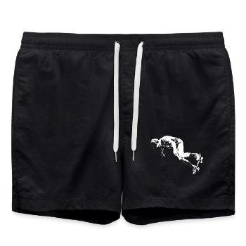Patineur - Short de bain - noir - Devant - AI Model Male 185 light (185cm)