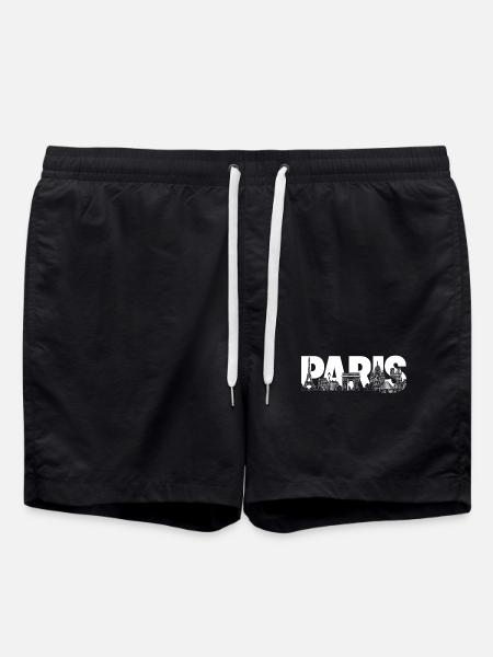 Paris Frankreich Eiffelturm Triumphbogen  - Badeshorts - Schwarz