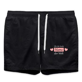 Muttertags Geschenk Mutter Muttertag Geschenkidee - Badeshorts - Schwarz - Vorne - AI Model Male 185 light (185cm)