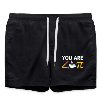 Tu es un thé acu Pi, un café mignon - Short de bain - noir - Devant - AI Model Male 185 light (185cm)