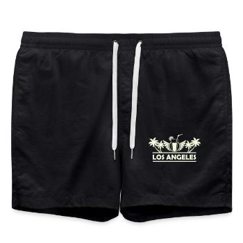 Los Angeles Drink with Wings - Swim Trunks - black - Front - AI Model Male 185 light (185cm)