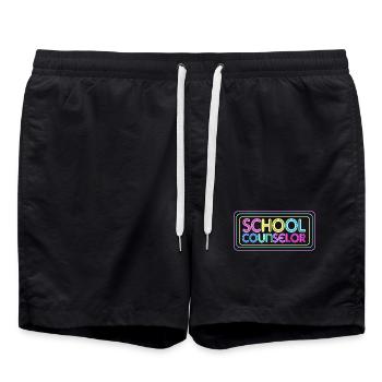 Schulbetreuer Schulberater Mentor School Counselor - Badeshorts - Schwarz - Vorne - AI Model Male 185 light (185cm)