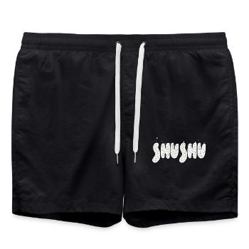 Illustration des mots Shushu - Short de bain - noir - Devant - AI Model Male 185 light (185cm)