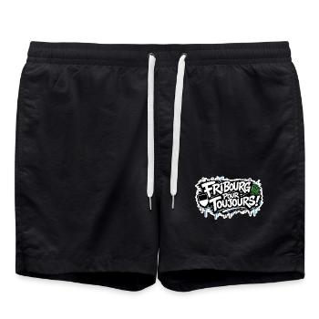 Fribourg pour toujours - Badeshorts - Schwarz - Vorne - AI Model Male 185 light (185cm)